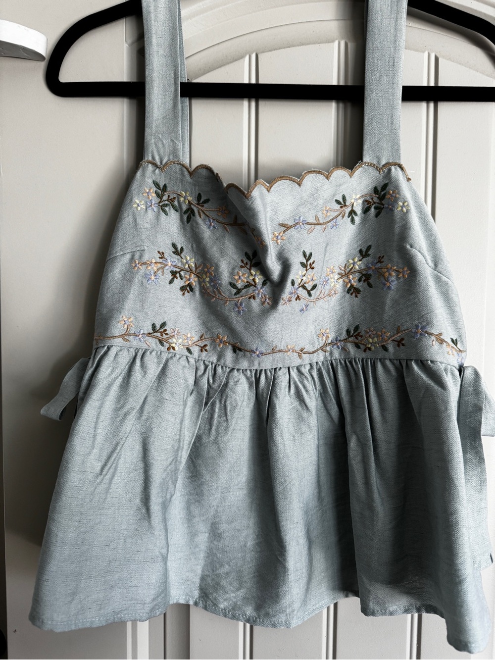 Embroidered Light Blue Women’s Tank